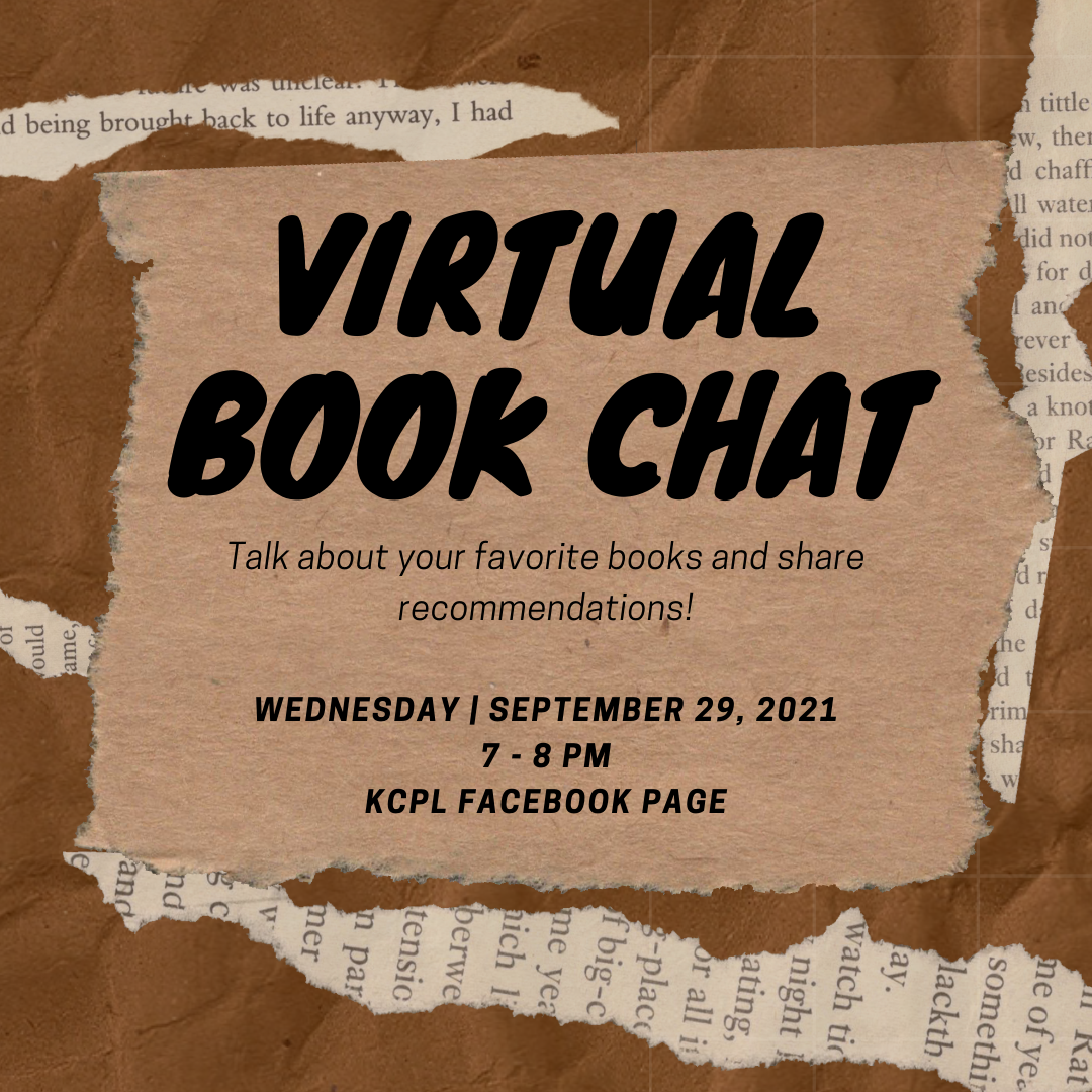 Virtual Book Chat on September 29 from 7 to 8 PM on the KCPL Facebook