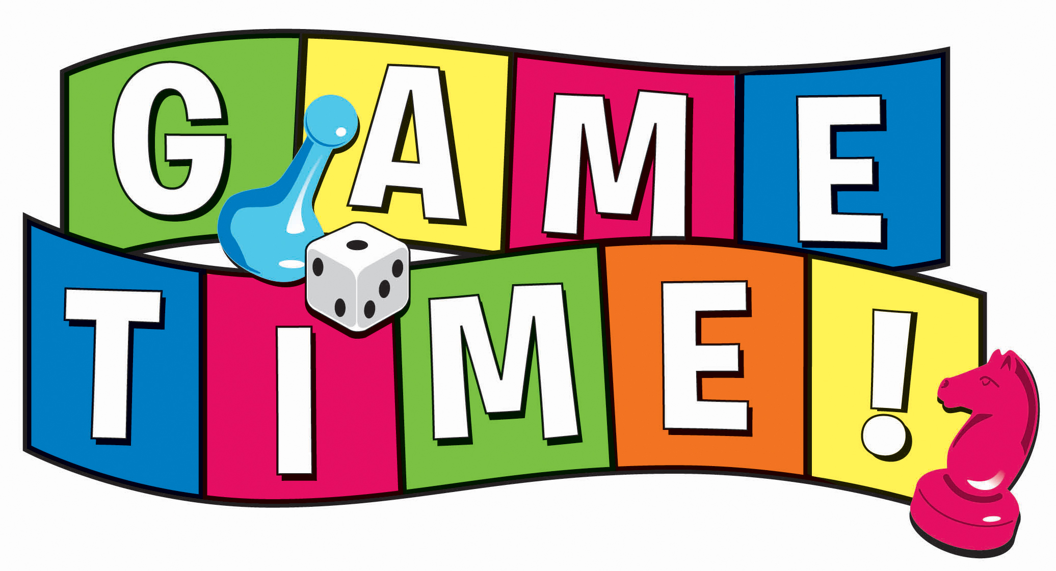 Blocks spelling: GAME TIME!
