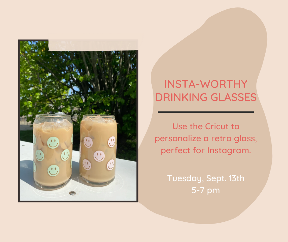 Make your own Instagrammable drinking glass with our Cricut machine