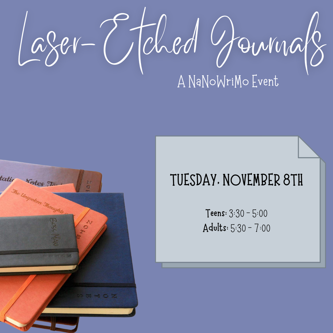 Personalized Laser-Etched Journals for National Novel Writing Month