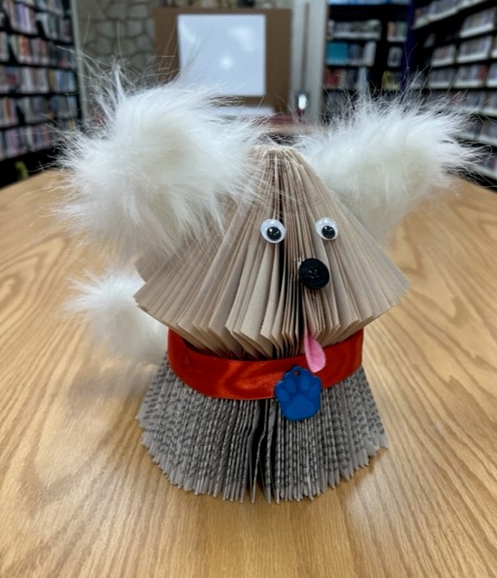 Recycled Book Dog