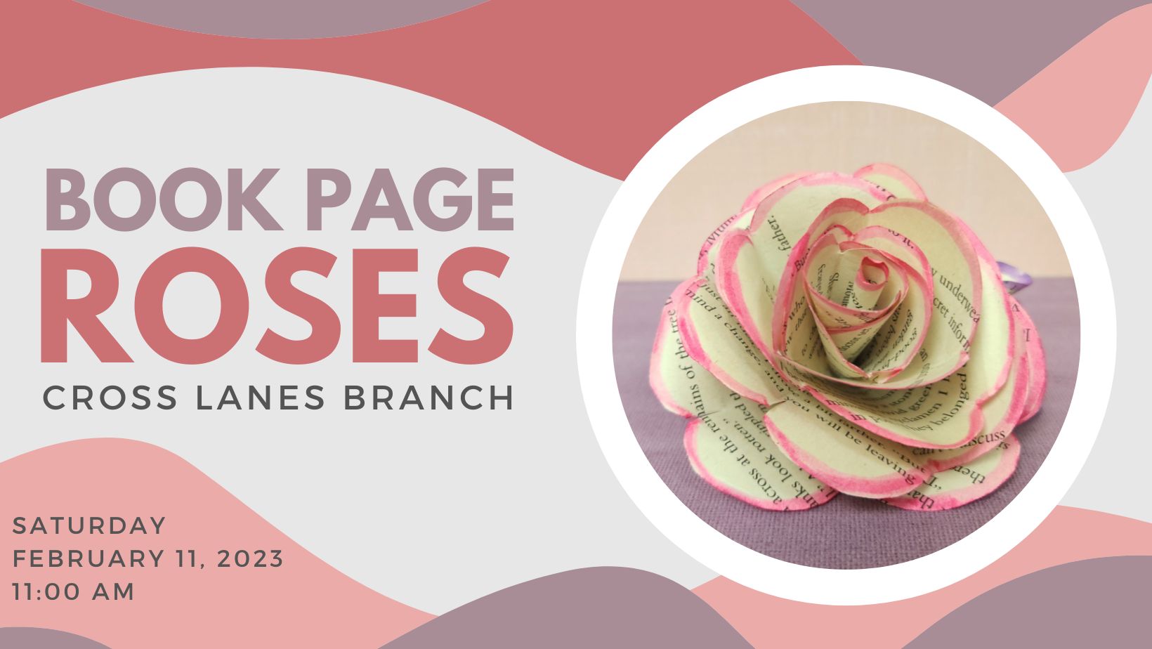 Book Page Roses
