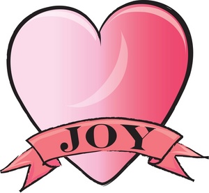 Pink heart with the word "Joy" across the bottom