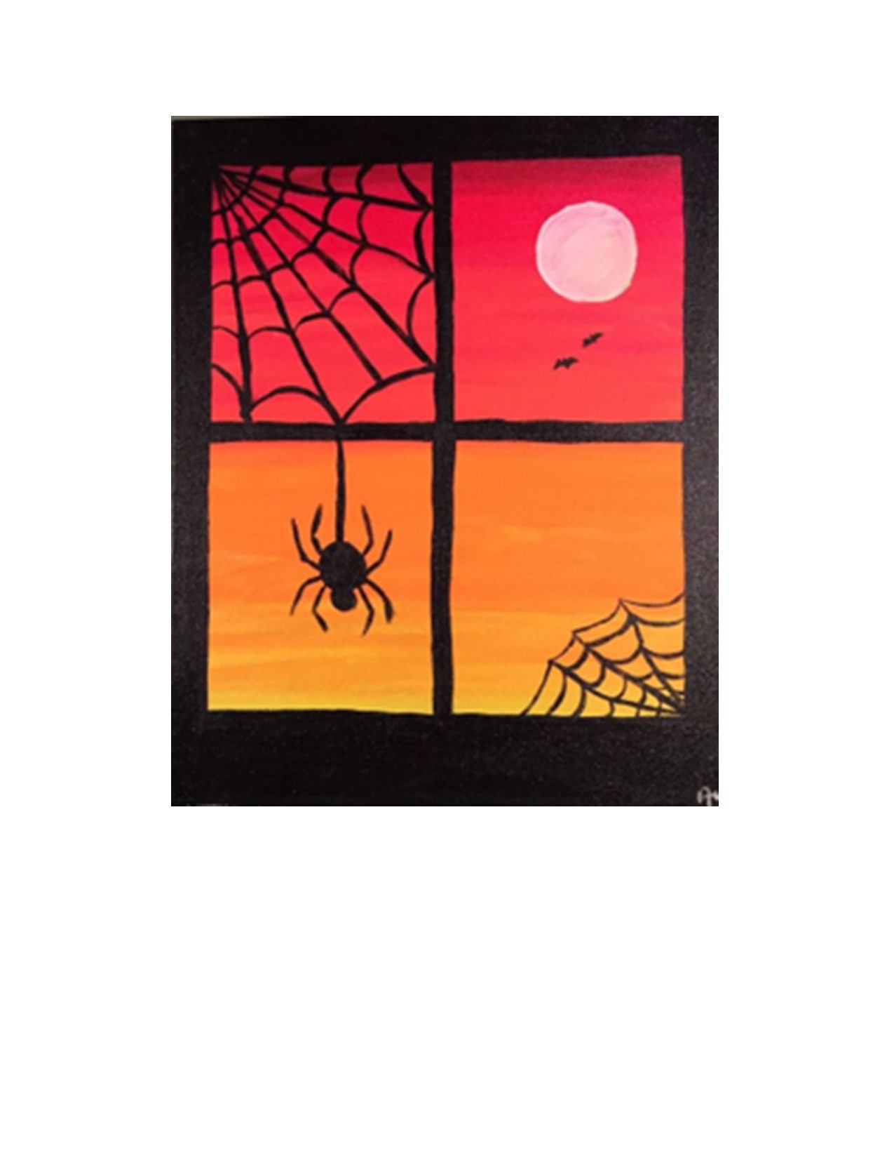 Spooky window painting