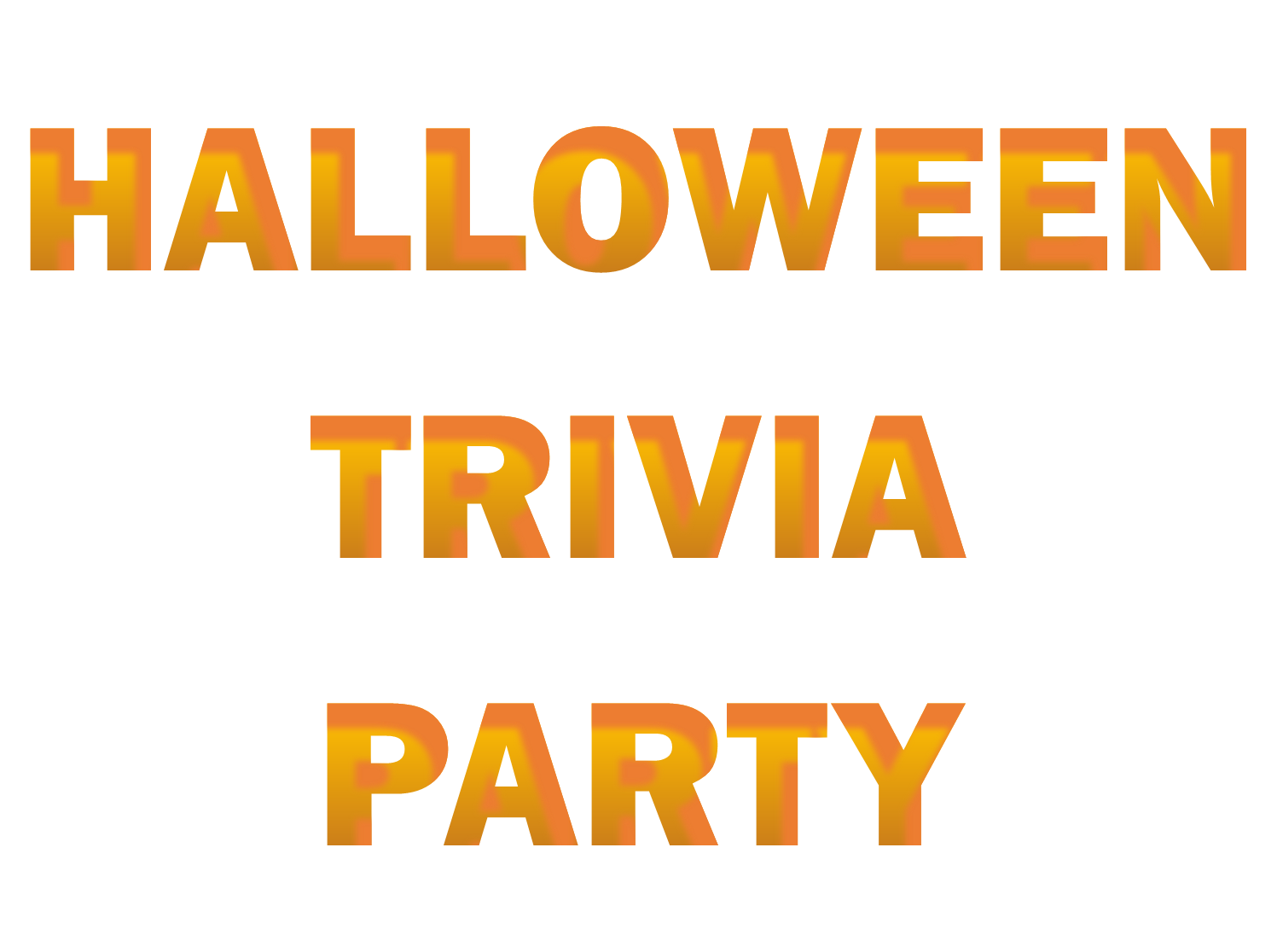text - Halloween trivia party