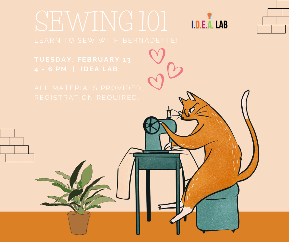 Sewing 101 on Tuesday, February 6th