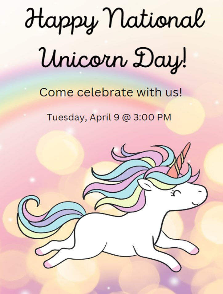 Unicorn party flyer