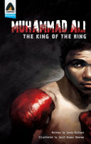 Artistic depiction of boxer Muhammad Ali with red boxing gloves on