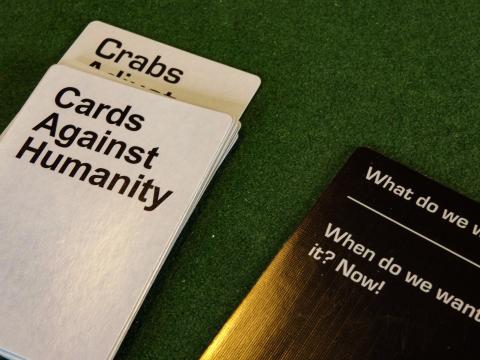 a picture of the cards against humanity card game