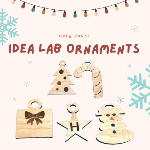 Paint your own IDEA Lab ornaments for our Open House event