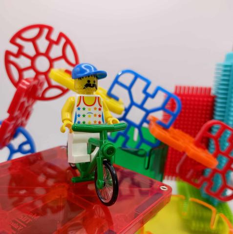 LEGO Minifig on a bike 