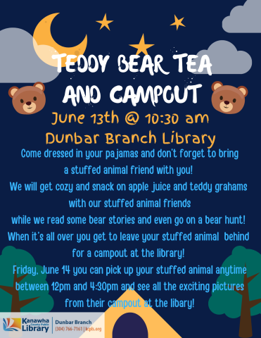 Teddy Bear Tea and Campout