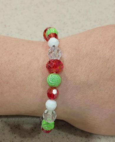 Red, White, Green Bracelet