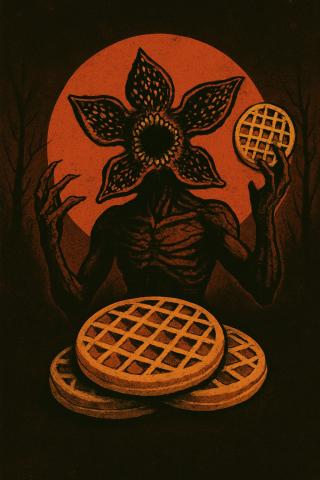 upside down, waffles, Demogorgon