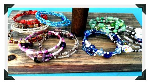 Memory wire bracelets