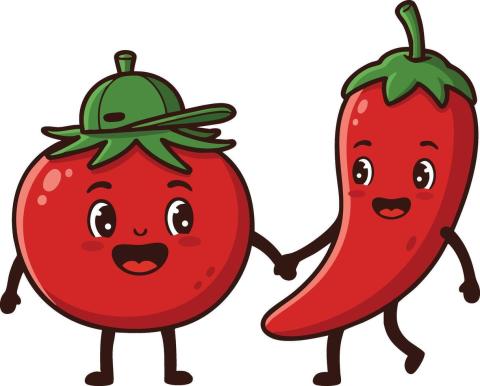 Pepper and tomato 