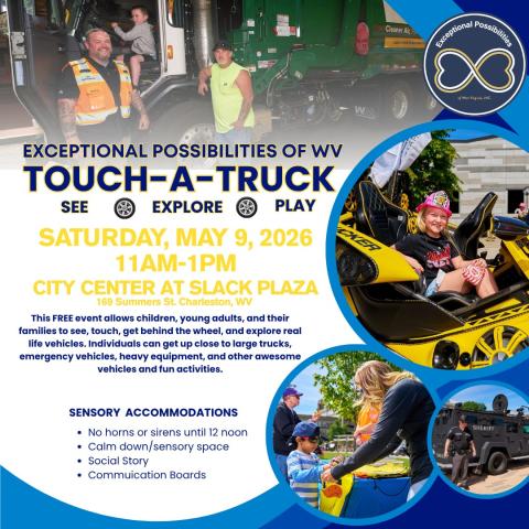 Touch a truck event flyer