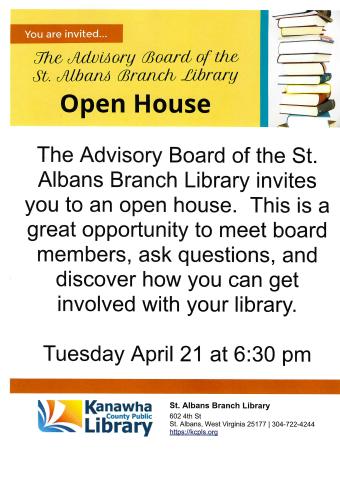 open house, St. Albans Advisory Board