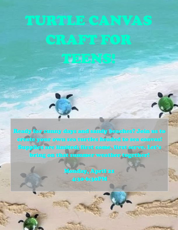 Turtle Teen Craft Event