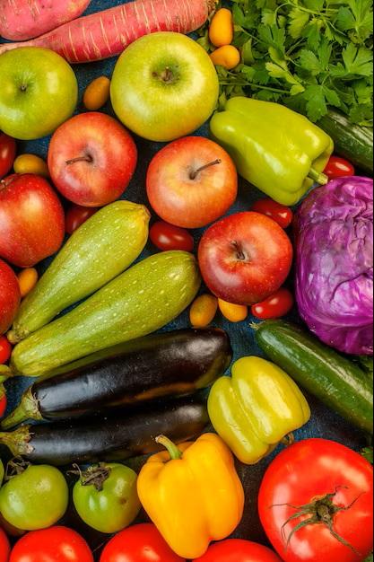 Display of fruits and vegetables of all colors