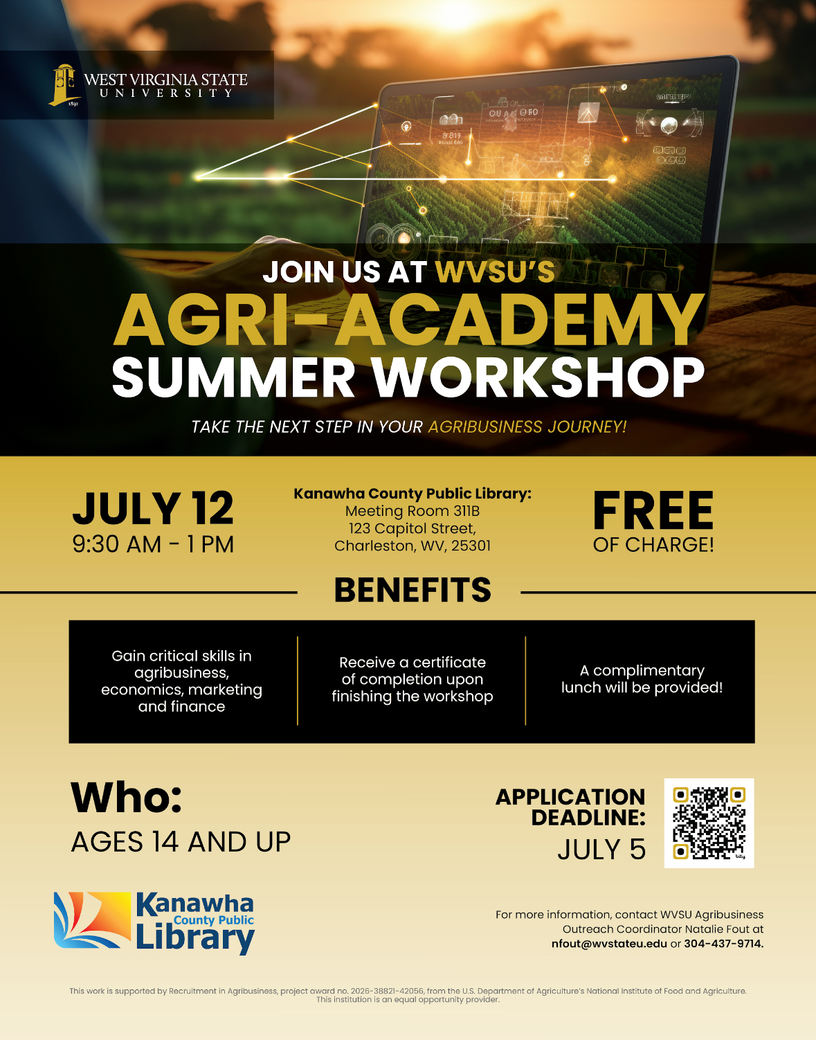 Flyer for event with black and yellow theme