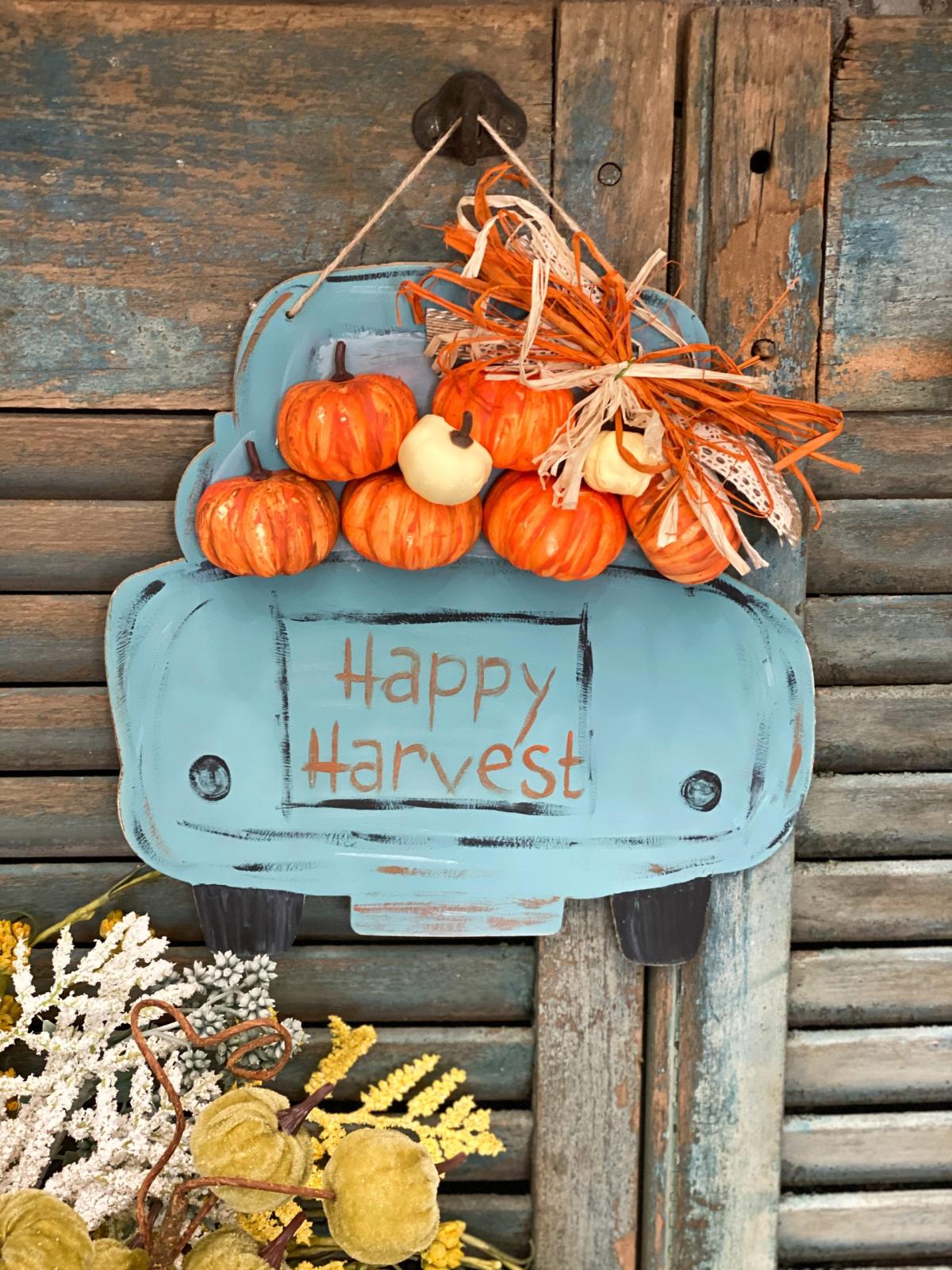 Fall metal truck sign