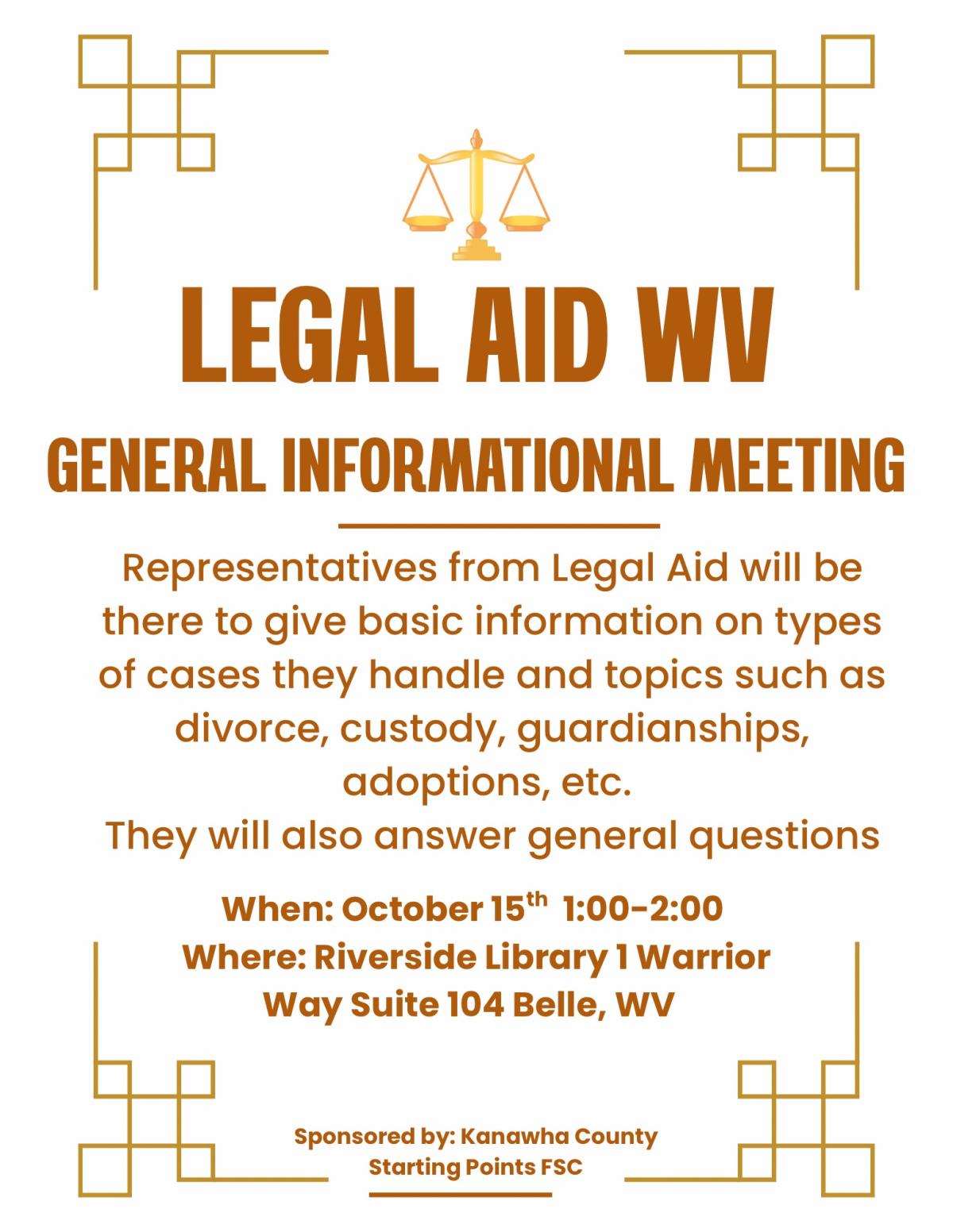 Legal Aid Session Flyer