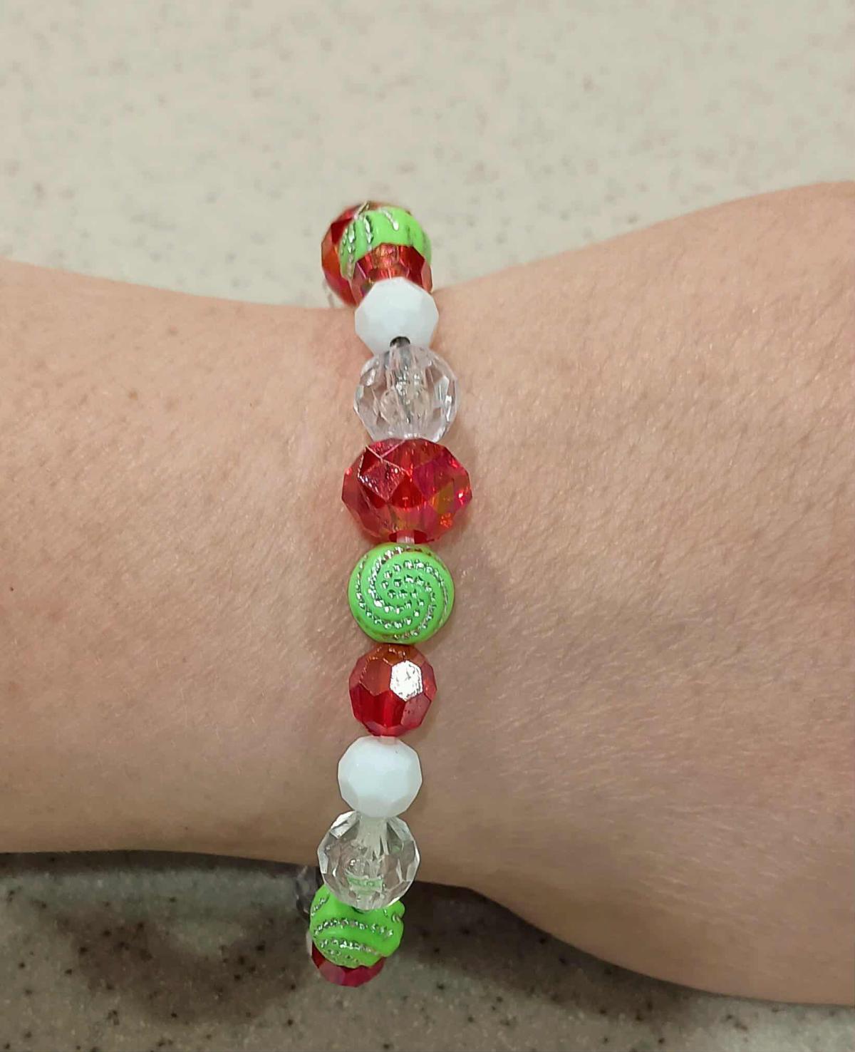 Red, White, Green Bracelet