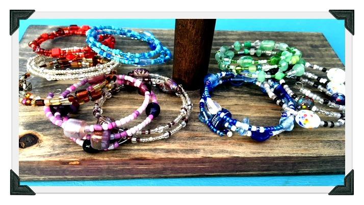 Memory wire bracelets