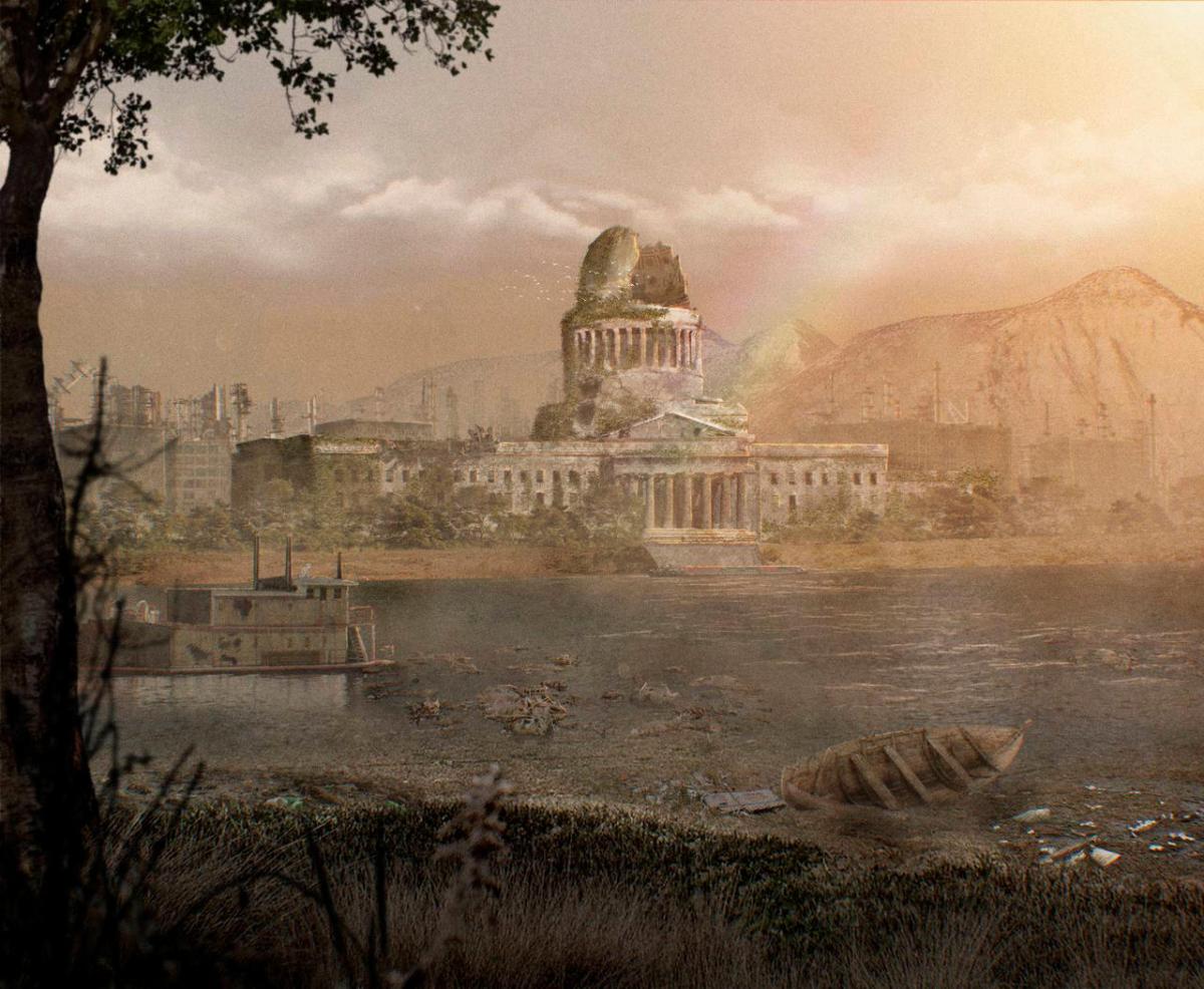 State Capital in Fallout Style (post apocolyptic)